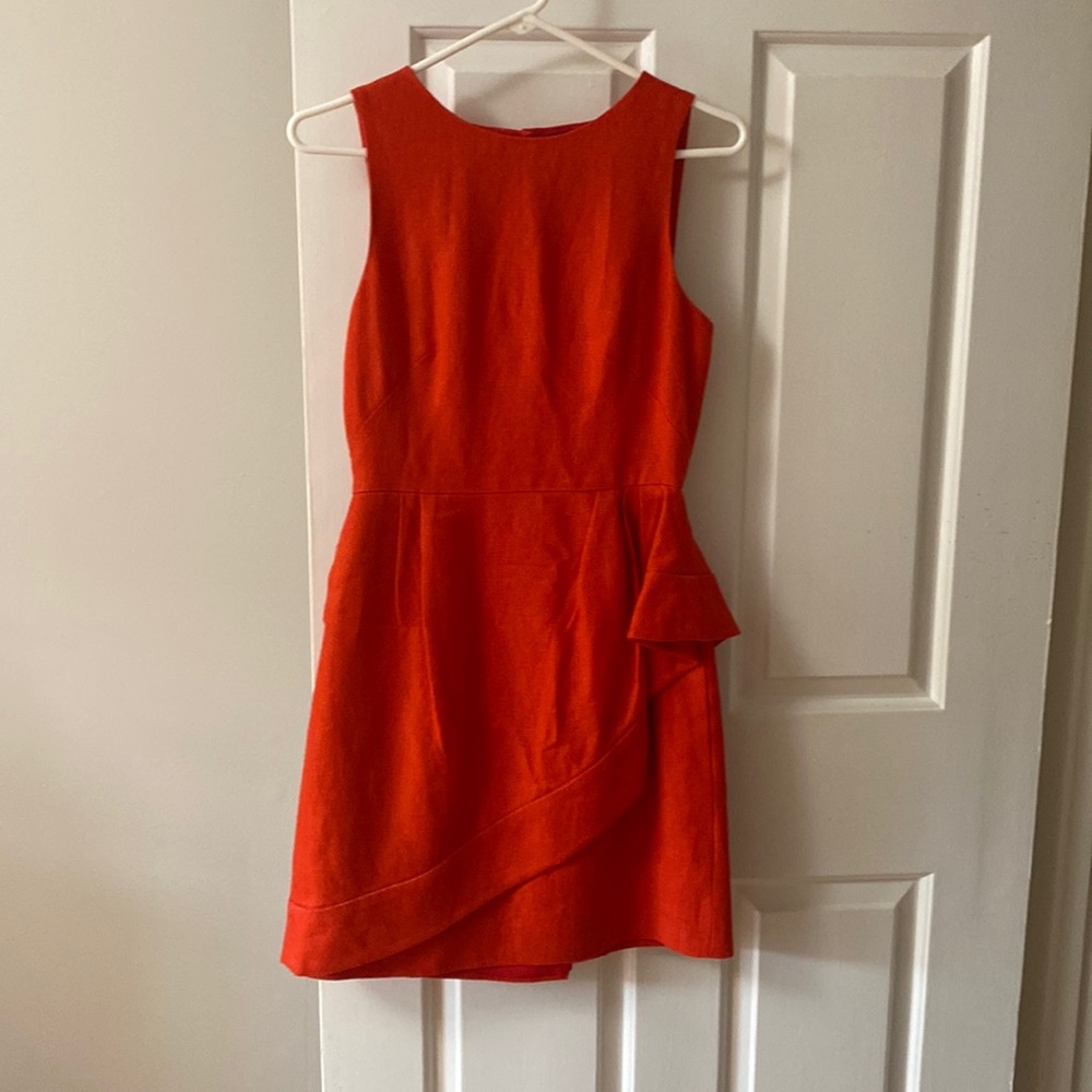 J Crew Linen Dress 00 red